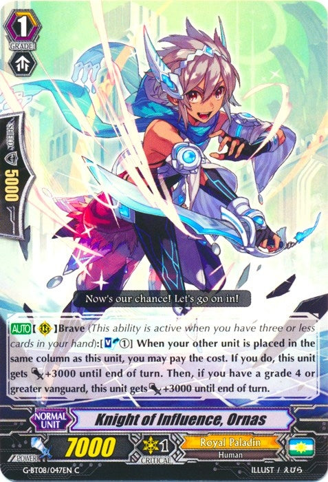 Image for Knight of Influence, Ornas (G-BT08: Absolute Judgment) (G-BT08/047EN) - Cardfight Vanguard