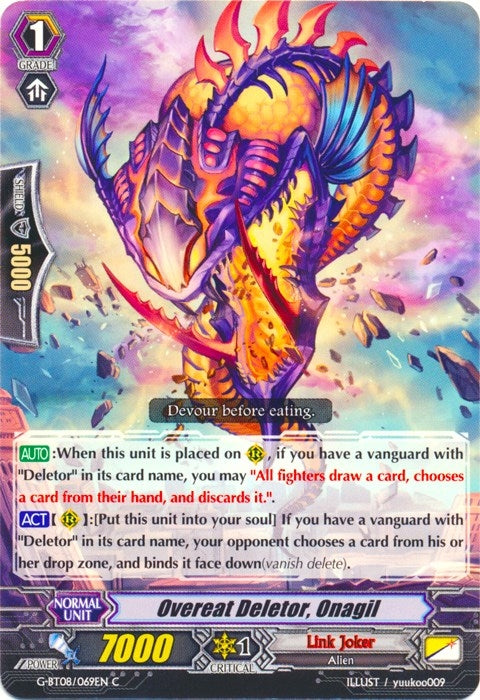 Image for Overeat Deletor, Onagil (G-BT08: Absolute Judgment) (G-BT08/069EN) - Cardfight Vanguard
