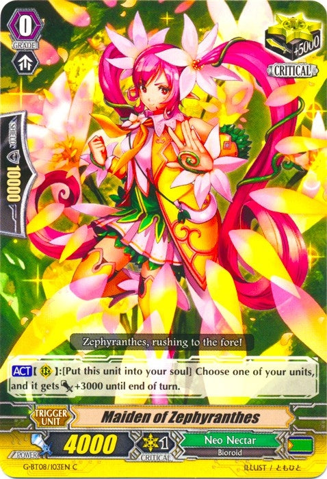 Image for Maiden of Zephyranthes (G-BT08: Absolute Judgment) (G-BT08/103EN) - Cardfight Vanguard