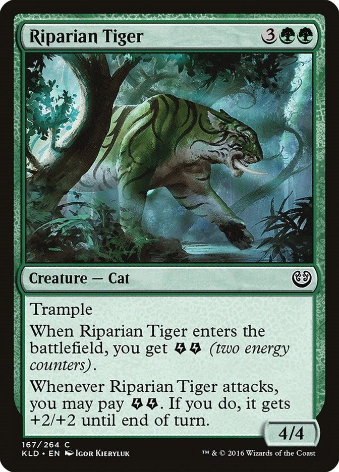 Image for Riparian Tiger (Kaladesh) (167) - Magic: The Gathering