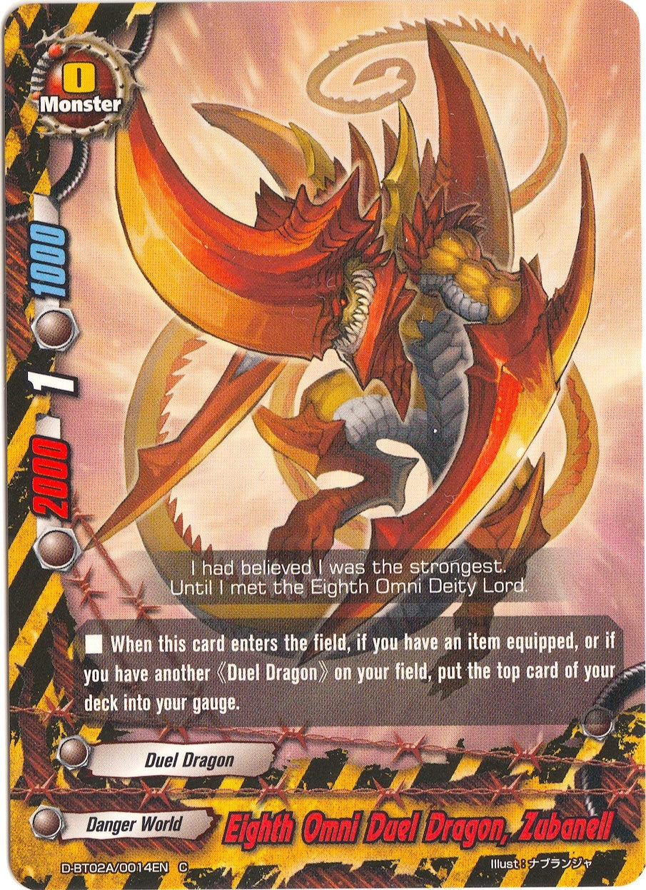 Image for Eighth Omni Duel Dragon, Zubanell (Four Dimensions) (D-BT02A/0014EN) - Future Card BuddyFight