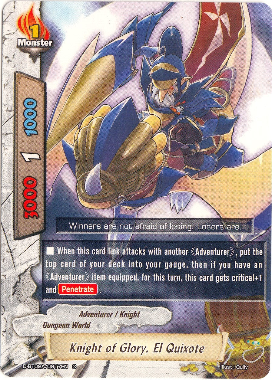 Image for Knight of Glory, El Quixote (Four Dimensions) (D-BT02A/0017EN) - Future Card BuddyFight