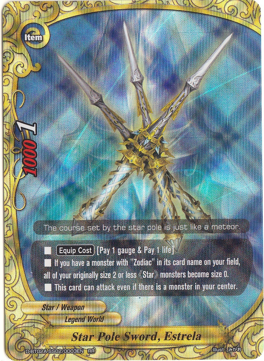 Image for Star Pole Sword, Estrela (Four Dimensions) (D-BT02A-SS02/0003EN) - Future Card BuddyFight