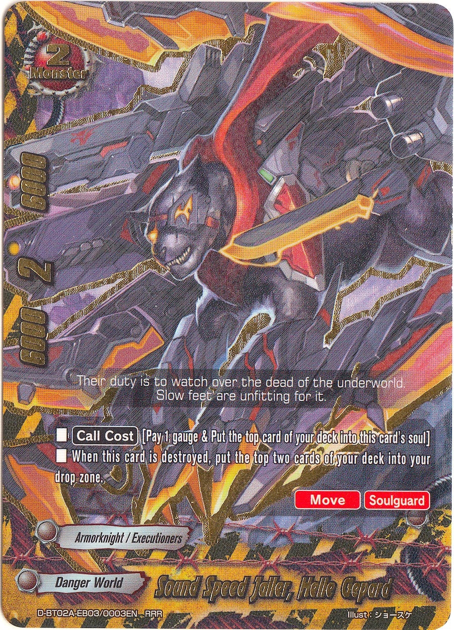 Image for Sound Speed Jailer, Helle Gepard (Four Dimensions) (D-BT02A-EB03/0003EN) - Future Card BuddyFight