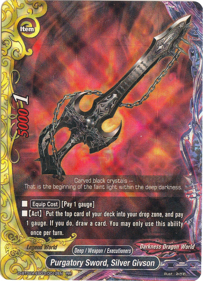 Image for Purgatory Sword, Silver Givson (Four Dimensions) (D-BT02A-EB03/0012EN) - Future Card BuddyFight