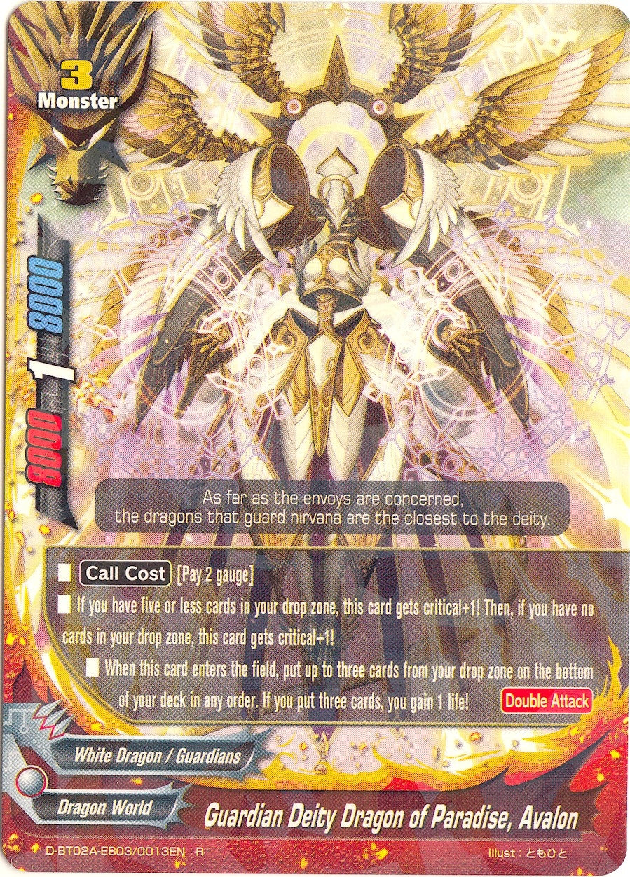 Image for Guardian Deity Dragon of Paradise, Avalon (Four Dimensions) (D-BT02A-EB03/0013EN) - Future Card BuddyFight