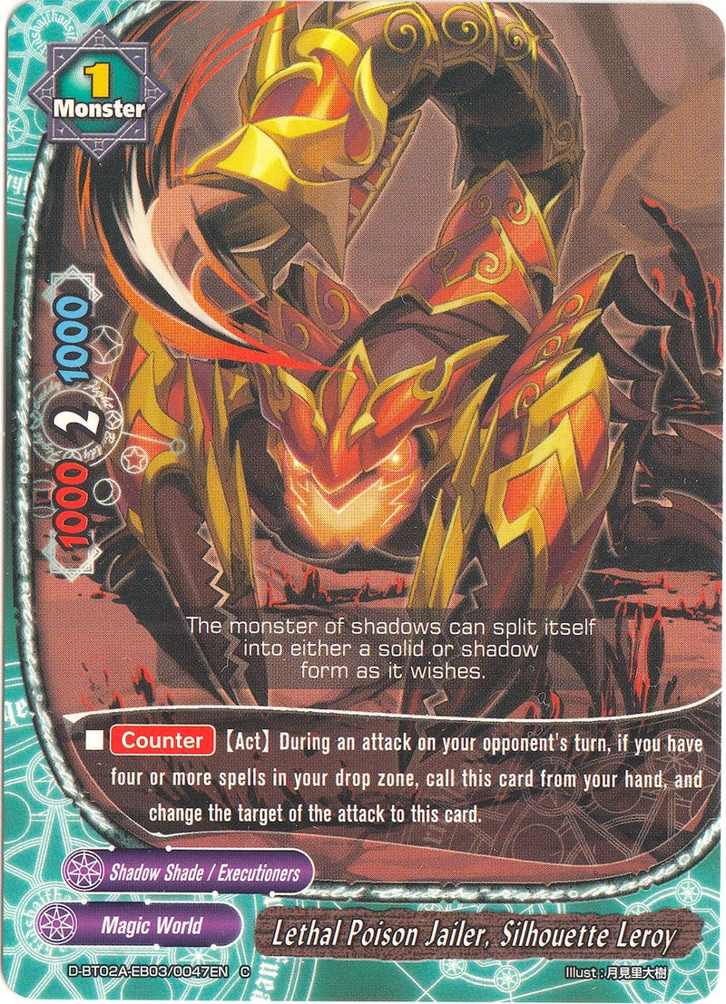 Image for Lethal Poison Jailer, Silhouette Leroy (Four Dimensions) (D-BT02A-EB03/0047EN) - Future Card BuddyFight