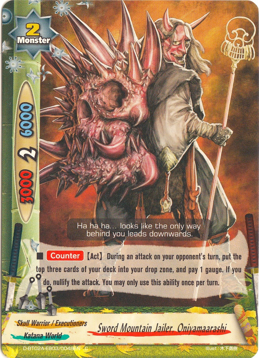Image for Sword Mountain Jailer, Oniyamaarashi (Four Dimensions) (D-BT02A-EB03/0048EN) - Future Card BuddyFight