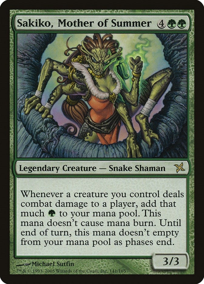 Image for Sakiko, Mother of Summer (Betrayers of Kamigawa) (141) - Magic: The Gathering