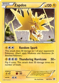 Image for Zapdos - 46/113 (BW Legendary Treasures) (Deck Exclusives) (046/113) - Pokemon