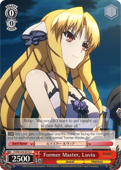 Image for Former Master, Luvia (Fate/kaleid liner PRISMA ILLYA DX) (PI/EN-S04-E016 C) - Weiss Schwarz