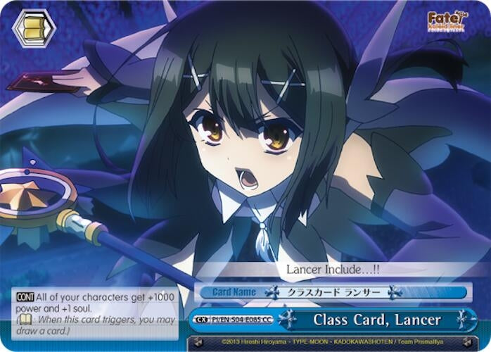Image for Class Card, Lancer (Fate/kaleid liner PRISMA ILLYA DX) (PI/EN-S04-E085 CC) - Weiss Schwarz