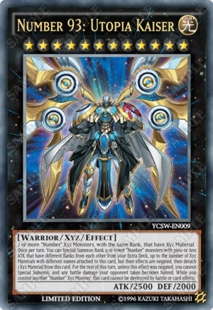 Image for Number 93: Utopia Kaiser (Yu-Gi-Oh! Championship Series Prize Cards) (YCSW-EN009) - YuGiOh