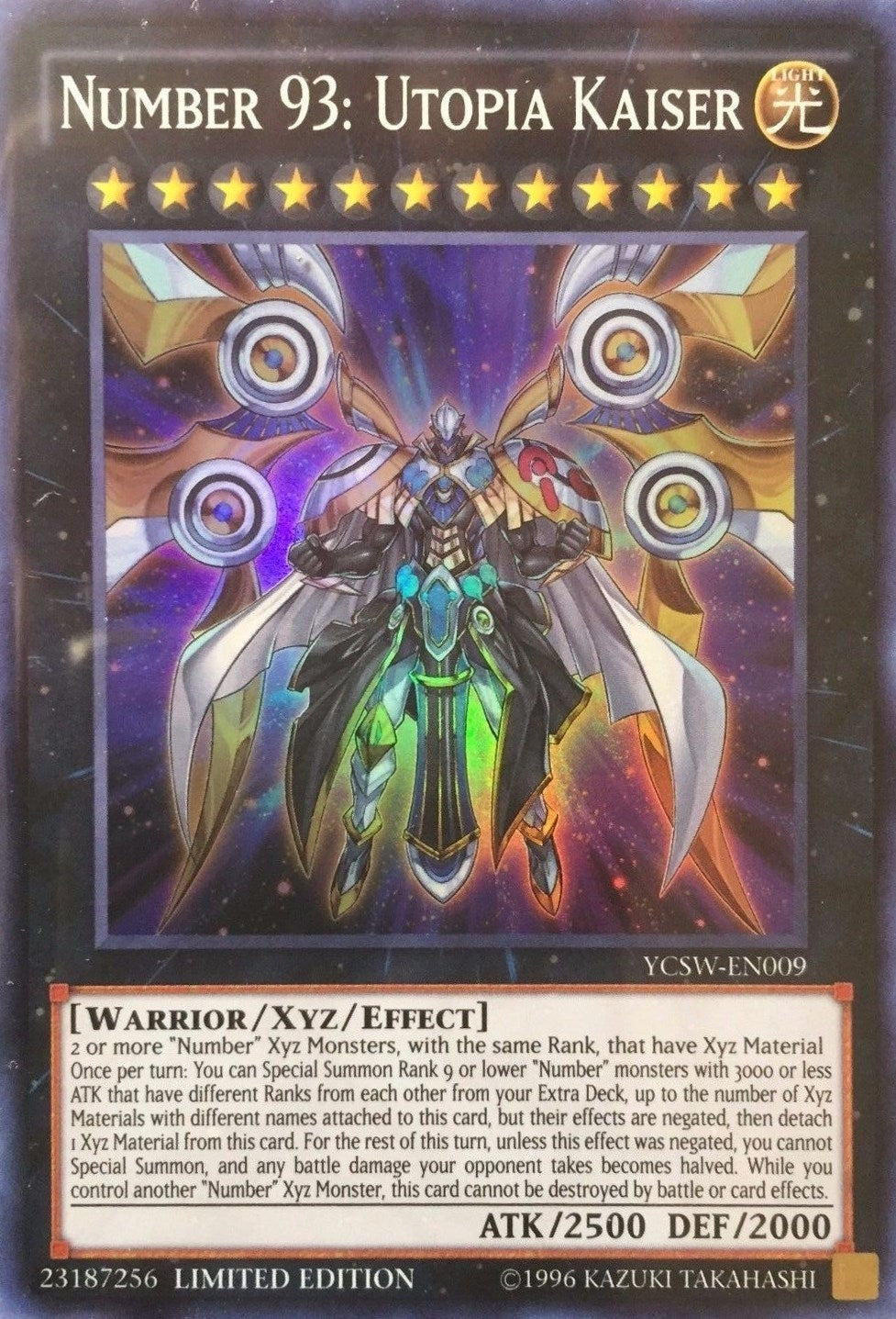 Image for Number 93: Utopia Kaiser (Yu-Gi-Oh! Championship Series Prize Cards) (YCSW-EN009) - YuGiOh