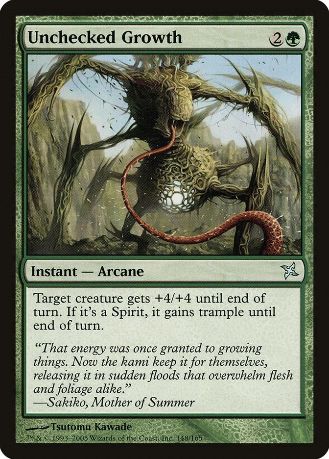 Image for Unchecked Growth (Betrayers of Kamigawa) (148) - Magic: The Gathering