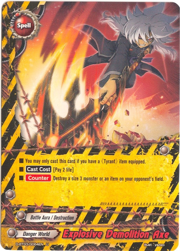 Image for Explosive Demolition Axe (Annihilate! Great Demonic Dragon!!) (D-BT03/0064EN) - Future Card BuddyFight