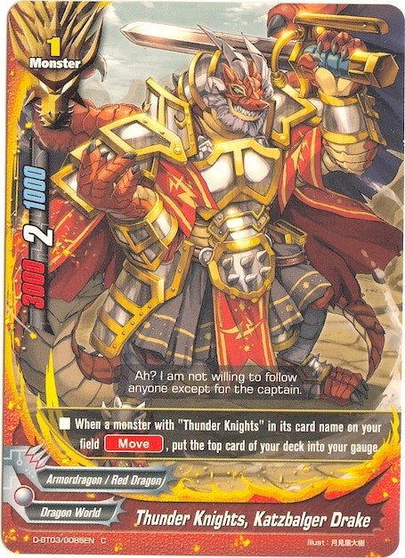 Image for Thunder Knights, Katzbalger Drake (Annihilate! Great Demonic Dragon!!) (D-BT03/0085EN) - Future Card BuddyFight