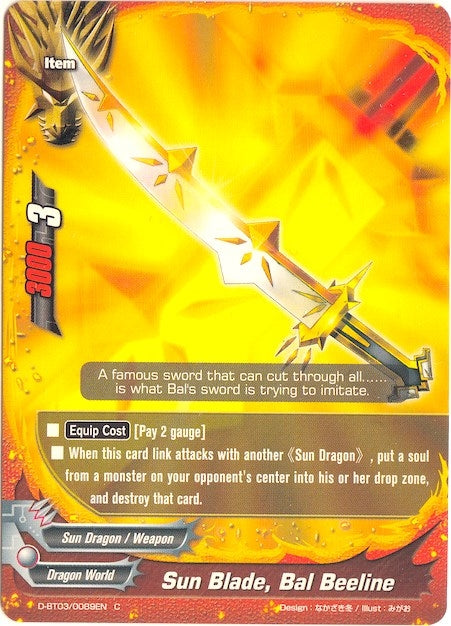 Image for Sun Blade, Bal Beeline (Annihilate! Great Demonic Dragon!!) (D-BT03/0089EN) - Future Card BuddyFight