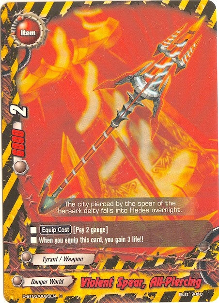 Image for Violent Spear, All-Piercing (Annihilate! Great Demonic Dragon!!) (D-BT03/0095EN) - Future Card BuddyFight