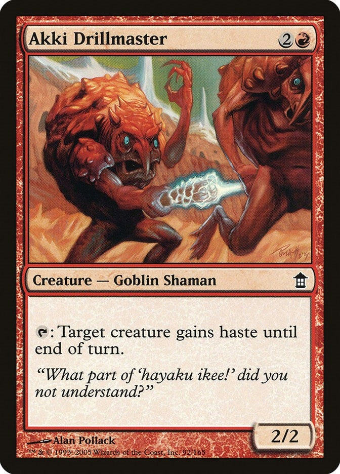 Image for Akki Drillmaster (Saviors of Kamigawa) (92) - Magic: The Gathering