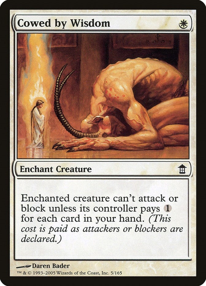 Image for Cowed by Wisdom (Saviors of Kamigawa) (5) - Magic: The Gathering