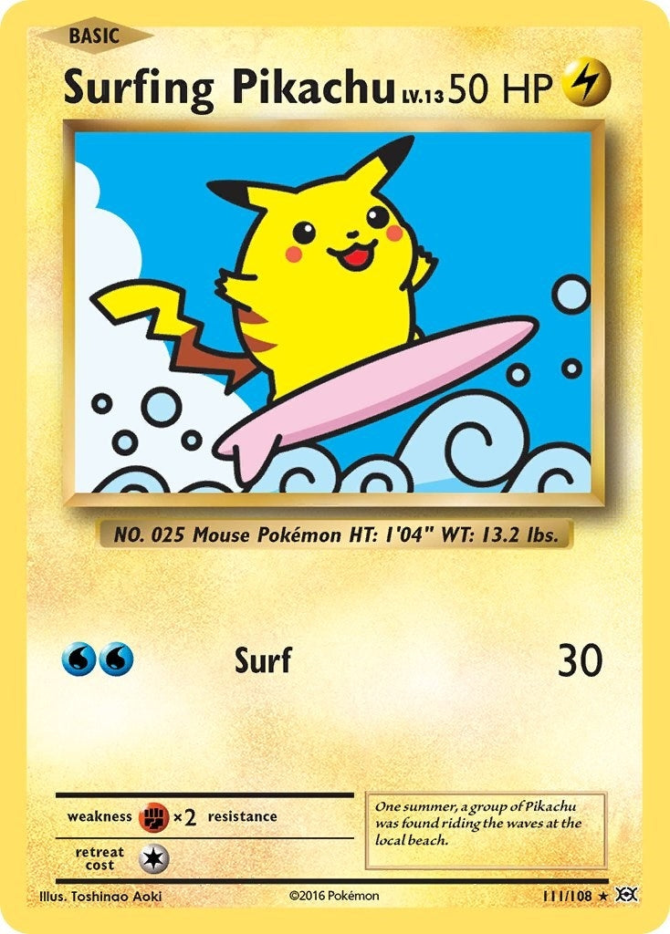 Image for Surfing Pikachu (XY - Evolutions) (111/108) - Pokemon