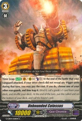 Image for Unbounded Colossus (G-CB04: Gear of Fate) (G-CB04/028EN) - Cardfight Vanguard