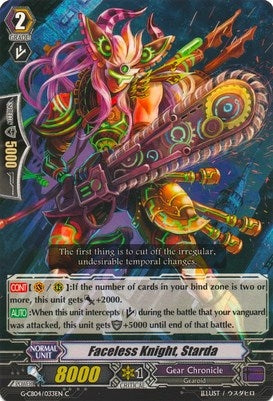 Image for Faceless Knight, Starda (G-CB04: Gear of Fate) (G-CB04/033EN) - Cardfight Vanguard