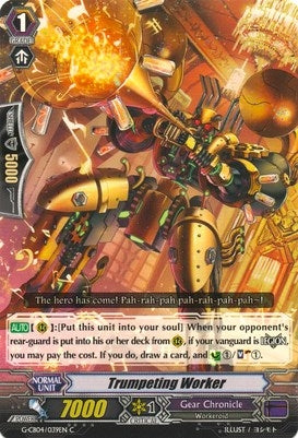 Image for Trumpeting Worker (G-CB04: Gear of Fate) (G-CB04/039EN) - Cardfight Vanguard