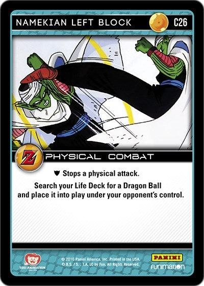 Image for Namekian Left Block (Panini: Awakening) (C26) - Dragon Ball Z TCG