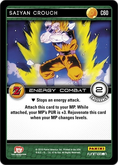 Image for Saiyan Crouch (Panini: Awakening) (C60) - Dragon Ball Z TCG