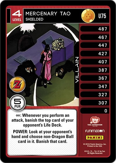 Image for Mercenary Tao - Shielded (Panini: Awakening) (U75) - Dragon Ball Z TCG