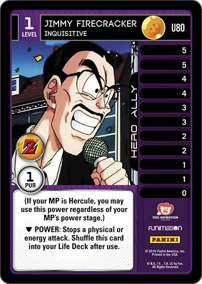 Image for Jimmy Firecracker - Inquisitive (Panini: Awakening) (U80) - Dragon Ball Z TCG