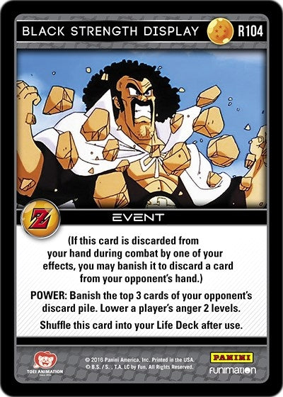 Image for Black Strength Display (Panini: Awakening) (R104) - Dragon Ball Z TCG