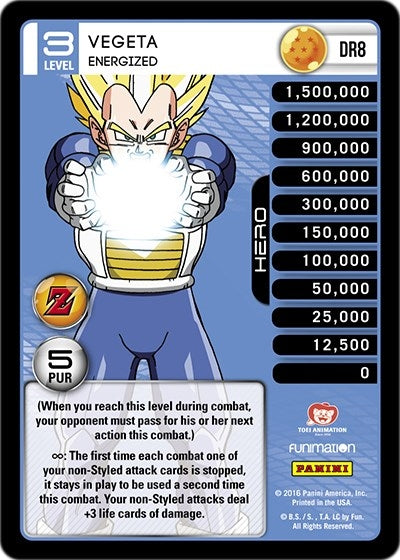 Image for Vegeta - Energized (Panini: Awakening) (DR8) - Dragon Ball Z TCG