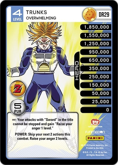 Image for Trunks - Overwhelming (Panini: Awakening) (DR29) - Dragon Ball Z TCG
