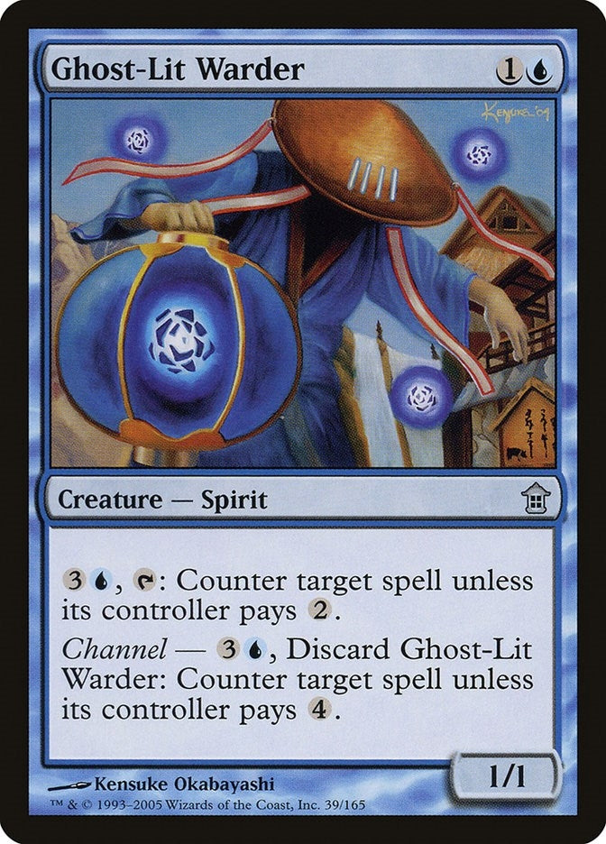 Image for Ghost-Lit Warder (Saviors of Kamigawa) (39) - Magic: The Gathering
