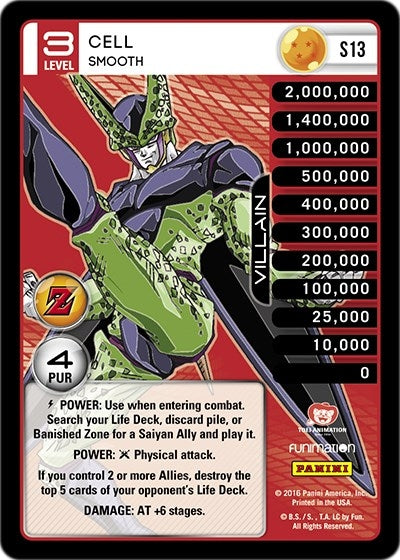Image for Cell - Smooth (Rainbow Parallel Foil) (Panini: Awakening) (S13) - Dragon Ball Z TCG