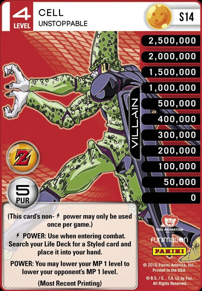 Image for Cell - Unstoppable (High Tech Foil) (Panini: Awakening) (S14) - Dragon Ball Z TCG