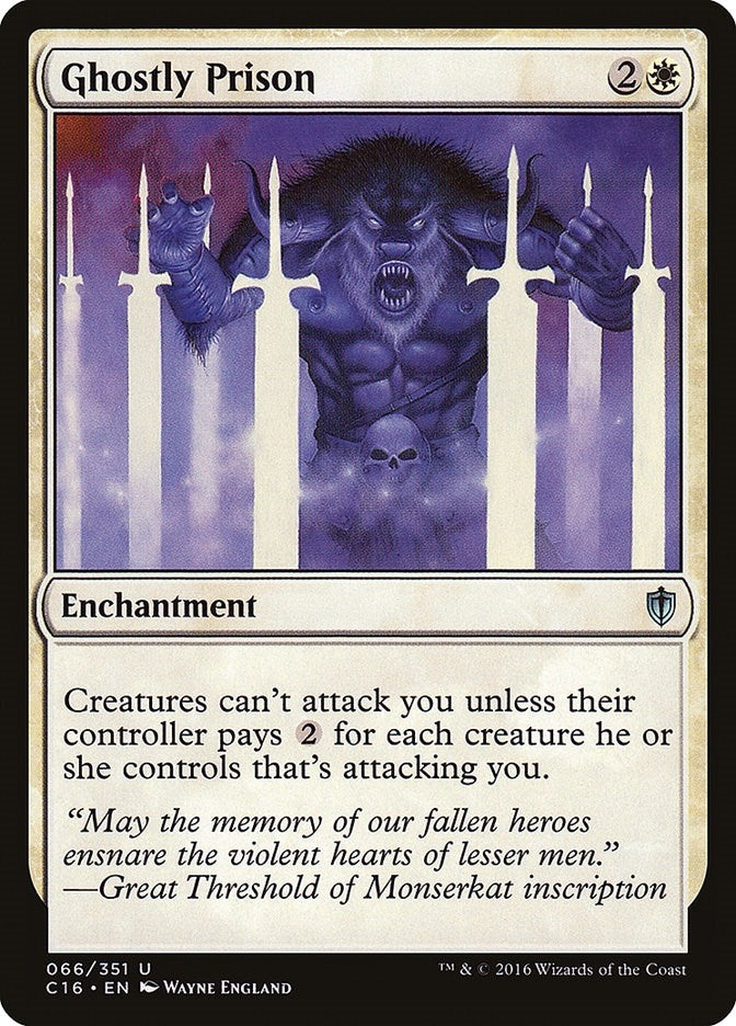 Image for Ghostly Prison (Commander 2016) (66) - Magic: The Gathering