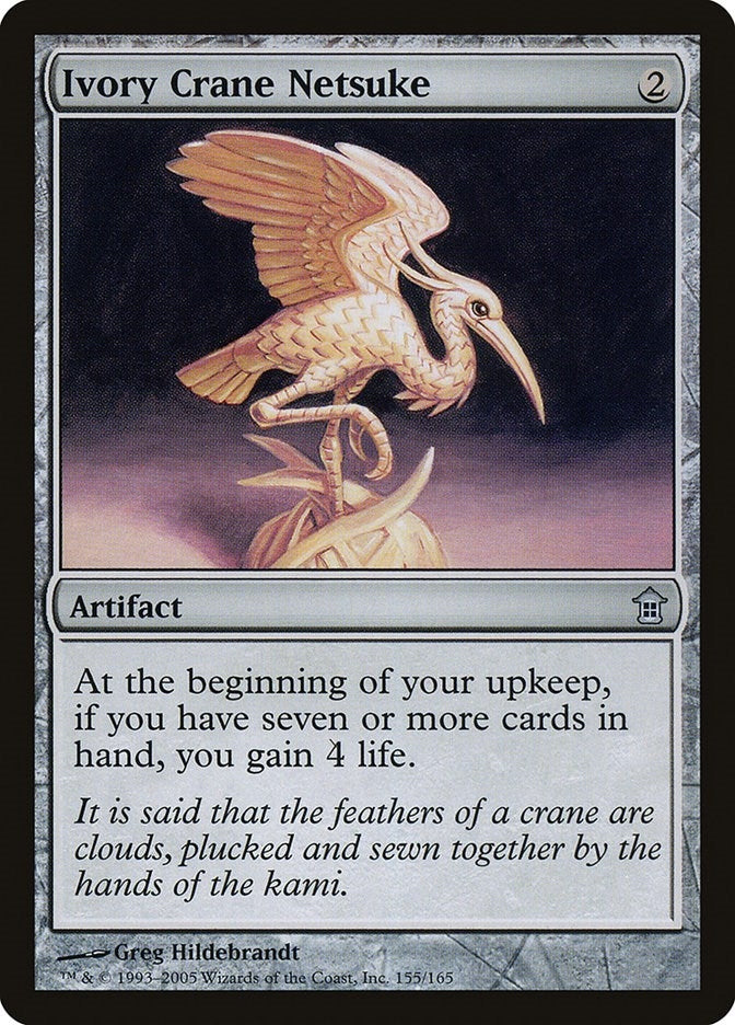 Image for Ivory Crane Netsuke (Saviors of Kamigawa) (155) - Magic: The Gathering