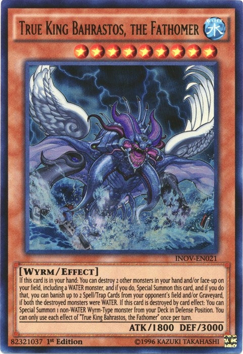 Image for True King Bahrastos, the Fathomer (Invasion: Vengeance) (INOV-EN021) - YuGiOh