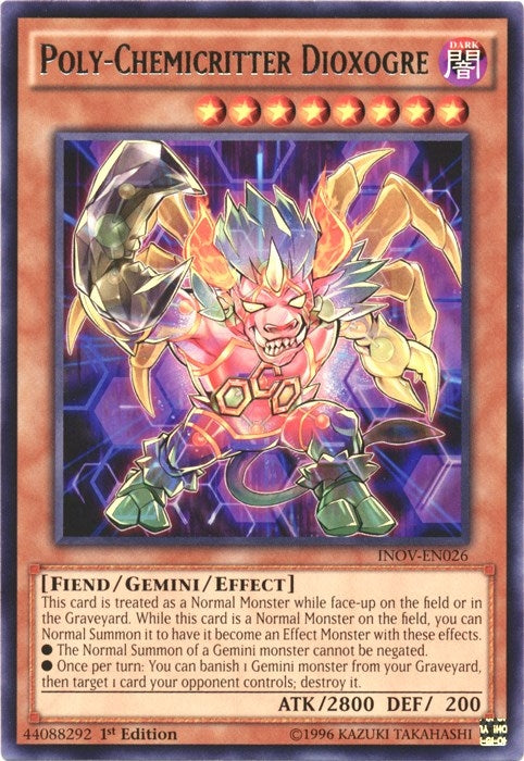 Image for Poly-Chemicritter Dioxogre (Invasion: Vengeance) (INOV-EN026) - YuGiOh