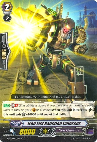 Image for Iron Fist Sanction Colossus (G-TD09: True Zodiac Time Beasts) (G-TD09/008EN) - Cardfight Vanguard