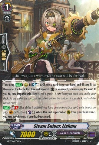 Image for Steam Sniper, Lishma (G-TD09: True Zodiac Time Beasts) (G-TD09/011EN) - Cardfight Vanguard