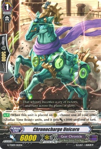 Image for Chronocharge Unicorn (G-TD09: True Zodiac Time Beasts) (G-TD09/012EN) - Cardfight Vanguard