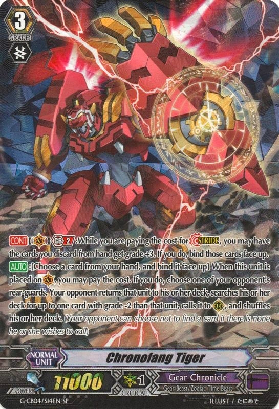 Image for Chronofang Tiger (SP) (G-CB04: Gear of Fate) (G-CB04/S14EN) - Cardfight Vanguard