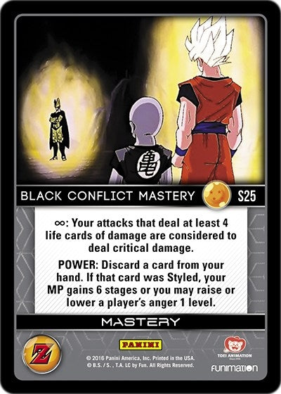 Image for Black Conflict Mastery (High Tech Foil) (Panini: Awakening) (S25) - Dragon Ball Z TCG