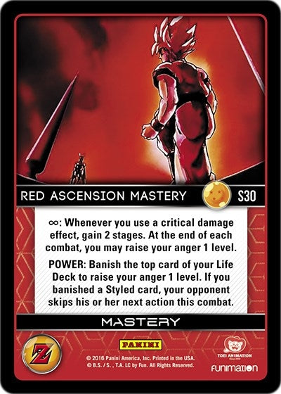 Image for Red Ascension Mastery (Rainbow Parallel Foil) (Panini: Awakening) (S30) - Dragon Ball Z TCG