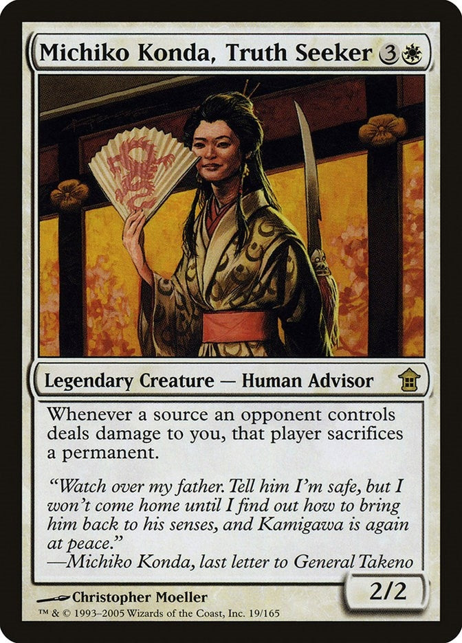 Image for Michiko Konda, Truth Seeker (Saviors of Kamigawa) (19) - Magic: The Gathering